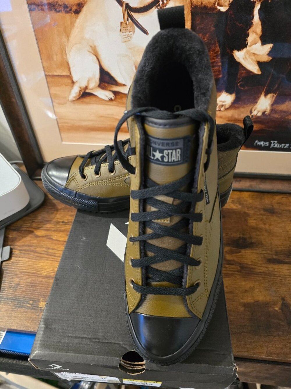 Converse Chuck Taylor All Star Malden Street Boot Mid Top Men's Sz 10 Khaki NEW